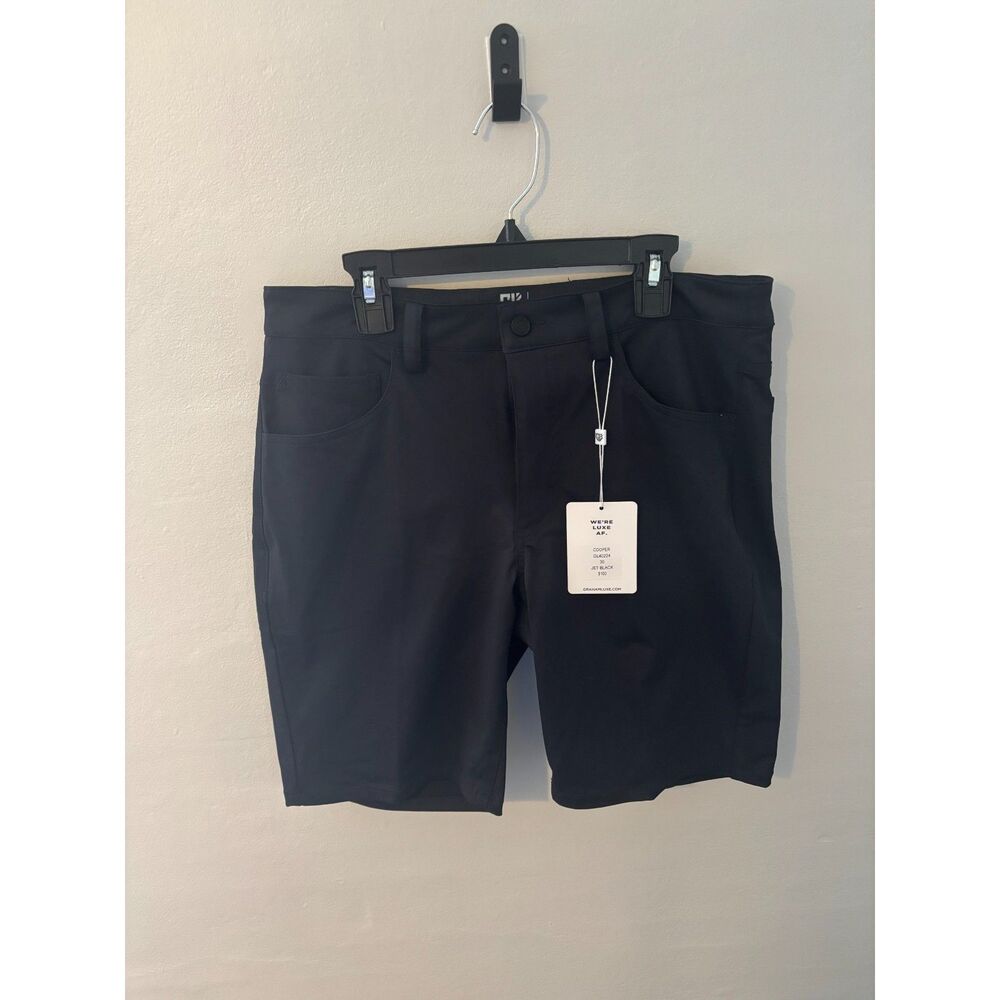 Graham Luxe Men's Black Shorts Size 30 Modern Fit Stretch Casual Golf NWT